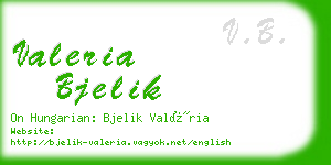 valeria bjelik business card